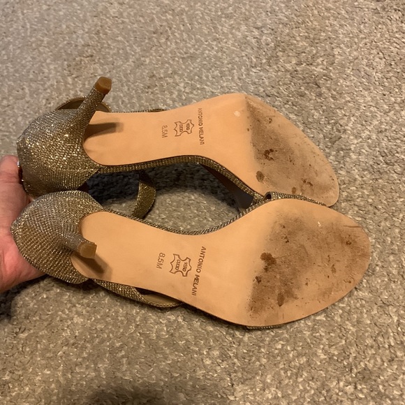 Antonio Melani size 8.5 gold glitter heels - Picture 4 of 4